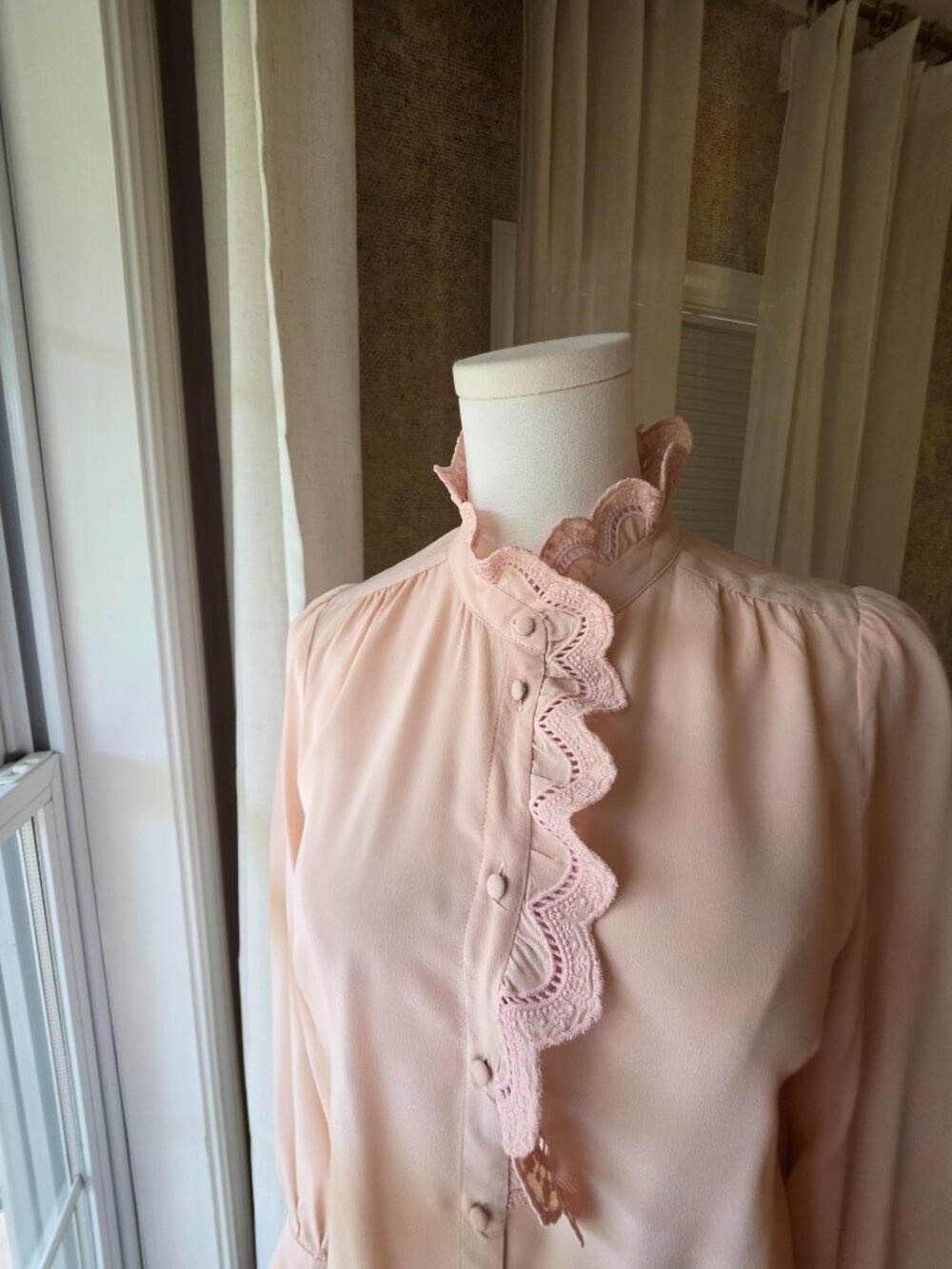 Sézane Pierre Shirt – Coral orange with multicolor floral print FR 34 / US 2 - Picture 2 of 8